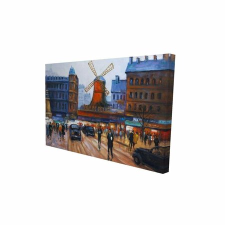 FONDO 20 x 30 in. Street Scene to Moulin Rouge-Print on Canvas FO3340342